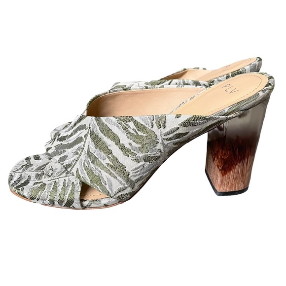 Pour La Victoire Sandals 8.5 Resort Jungle Harley Lucite Block Heel Slip On PLV - Picture 3 of 11